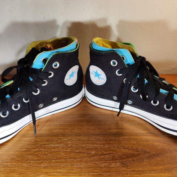 CONVERSE ALL STAR Chuck Taylor Hi-top Double Upper Multicolor Men (4)/Women (6) - Picture 8 of 16